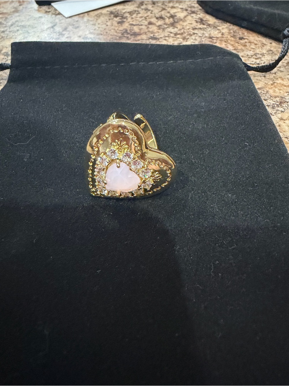 Feed Me Gems Pink Opal ‘Polly Locket’ Ring